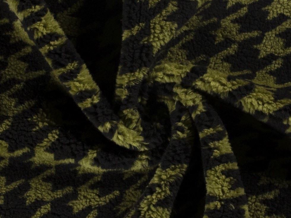 Sherpa Fleece Fur Fabric Green
 