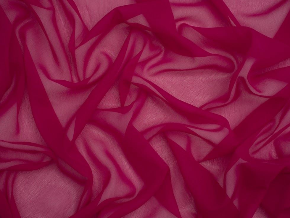 Minerva Core Range Berry Pink Light Sheer Chiffon Fabric