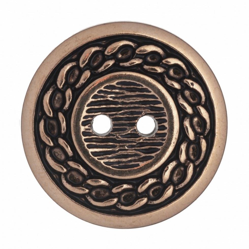 Hemline Gold Round Metallic Buttons