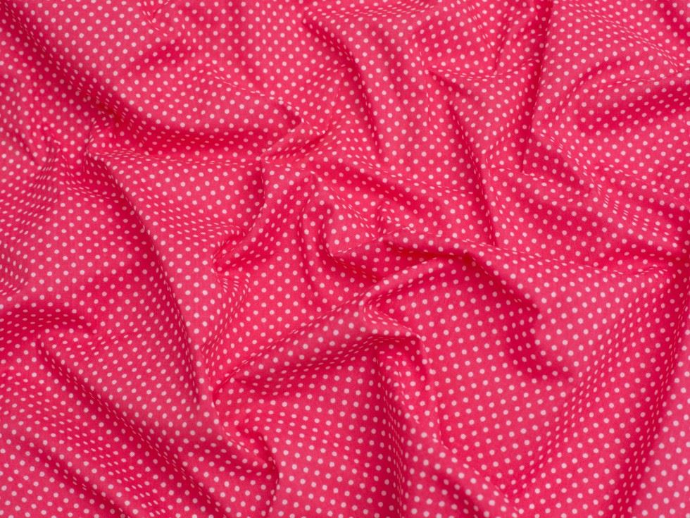 Minerva Core Range Cerise Pink Printed Polycotton Fabric