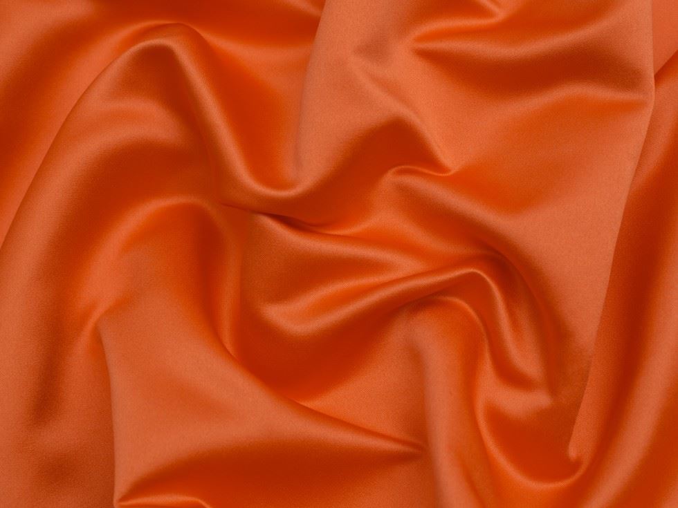 Minerva Core Range Tangerine Classique Duchess Satin Fabric