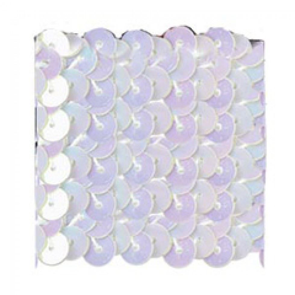 Trimits White Iris Stretch Sequins Trim