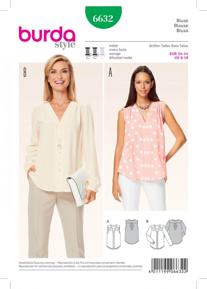 Burda Paper Sewing Pattern 6632
 