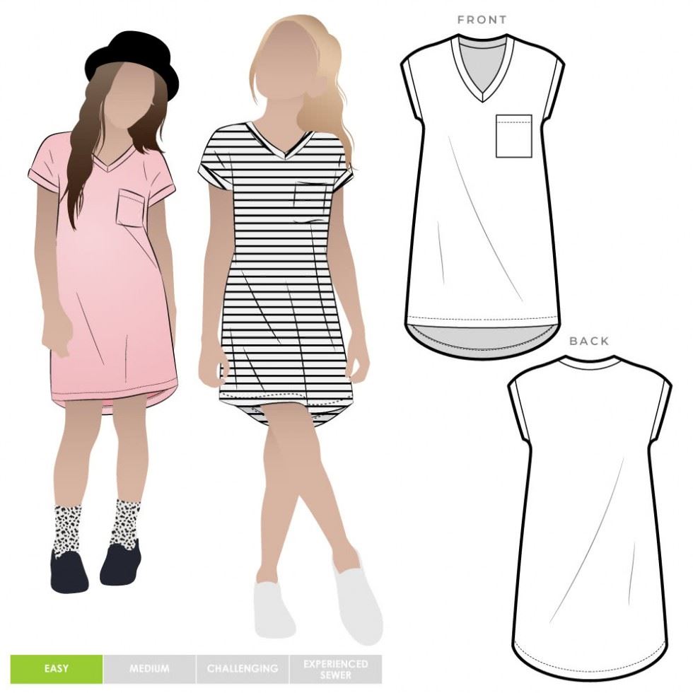 Style Arc Paper Sewing Pattern Kids Richie Knit Tunic