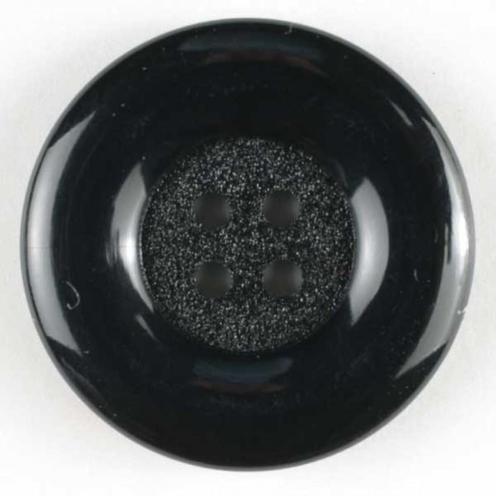 Dill Black Round Plastic Buttons (Value Pack)