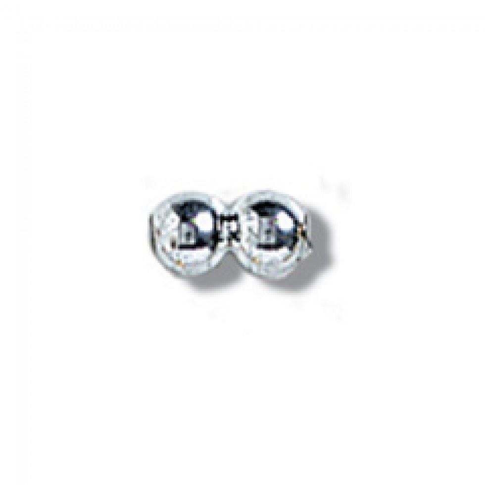Minerva Plated Beads (Value Pack Of 5) Silver Trimits 3111