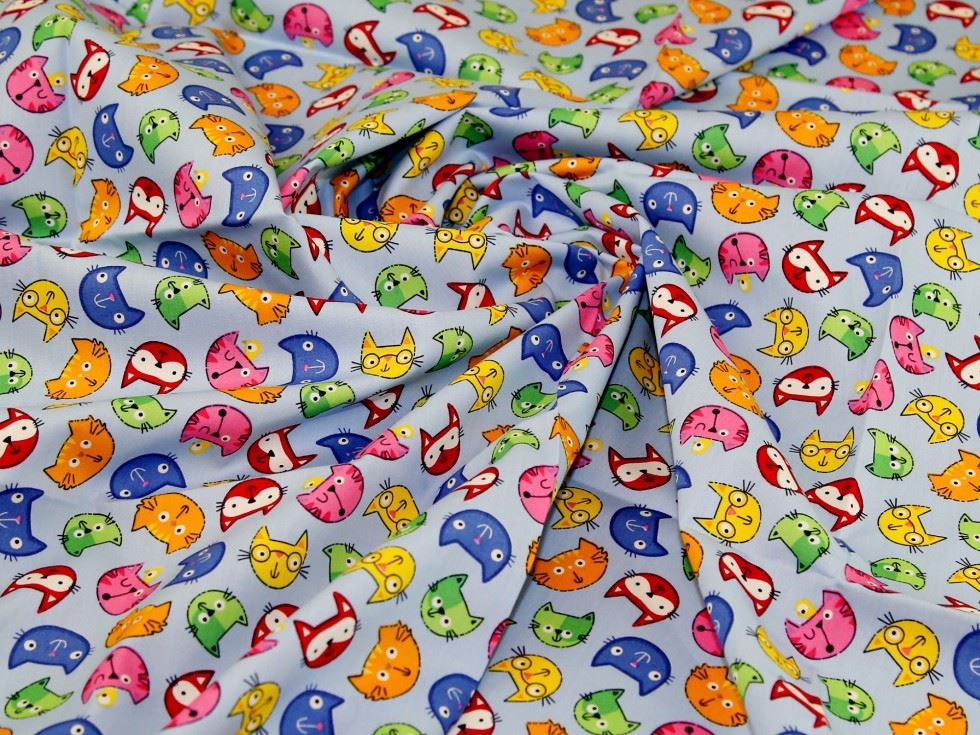 Rose And Hubble Sky 100% Cotton Poplin Fabric