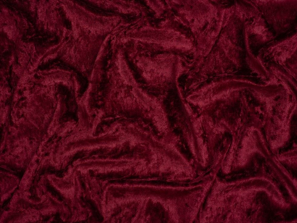 Minerva Core Range Crush Velvet Stretch Knit Fabric Wine
 