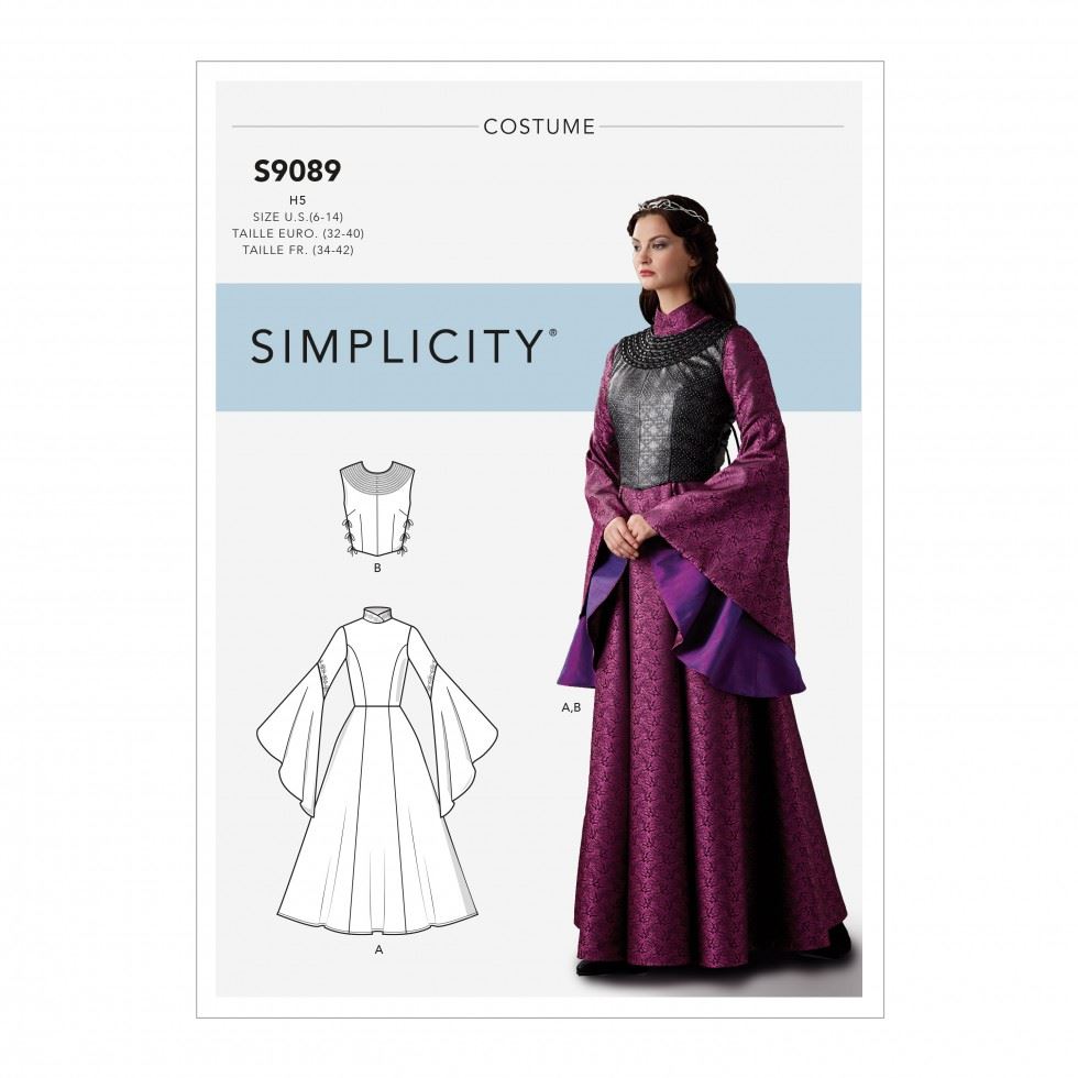 Simplicity Women's Sewing Pattern 9089, Dresses, Costumes For H5 (6-8-10-12-14) - Intermediate - R5 (14-16-18-20-22) - Image 3