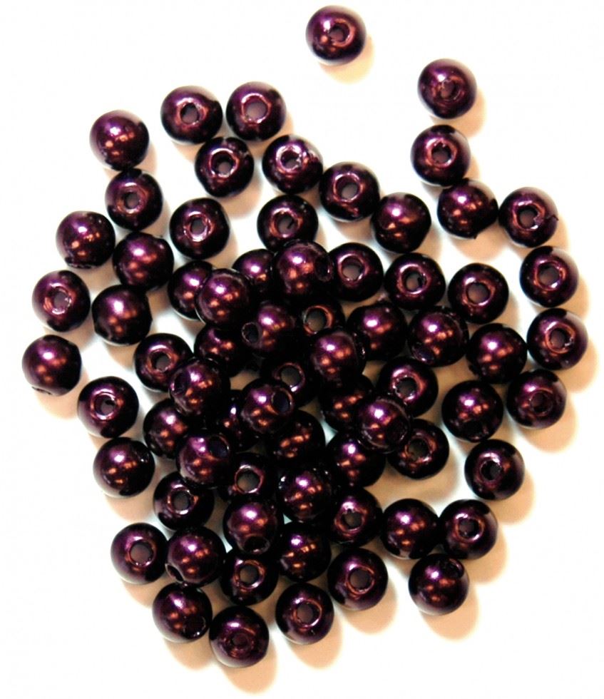 Craft Factory Purple Round Pearl Beads