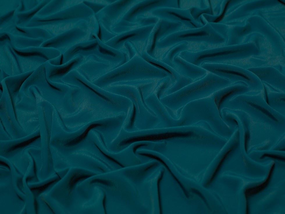 Minerva Core Range Polyester Morrocaine Crepe Fabric Teal
 