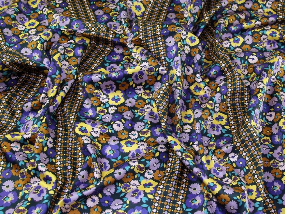 John Kaldor Multicoloured Lizzano Cotton Sateen Fabric
