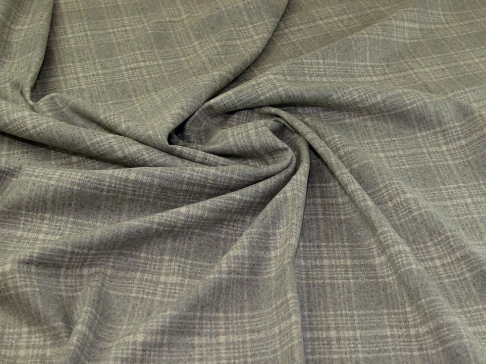 John Louden Light Grey Wool Blend Coating Fabric