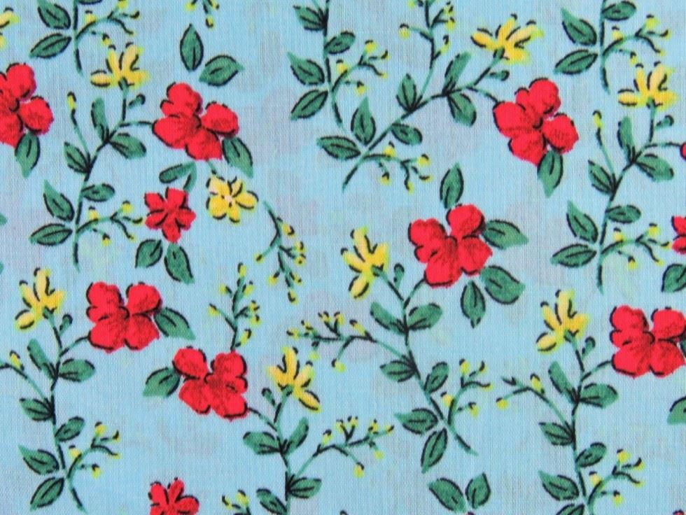 Blue 100% Cotton Poplin Fabric