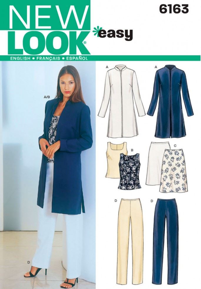 NEW LOOK 6163 JACKET TROUSERS SKIRT MISSES' SEPARATES Sewing Pattern Sizes 8-18 - Image 2