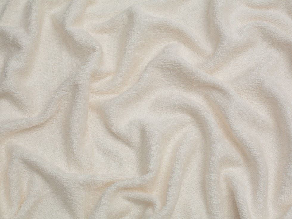 Minerva Core Range Ivory Bamboo Towelling Fabric