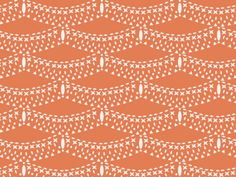 Art Gallery Fabrics Petal and Plume 100% Cotton Poplin Fabric Nectarine