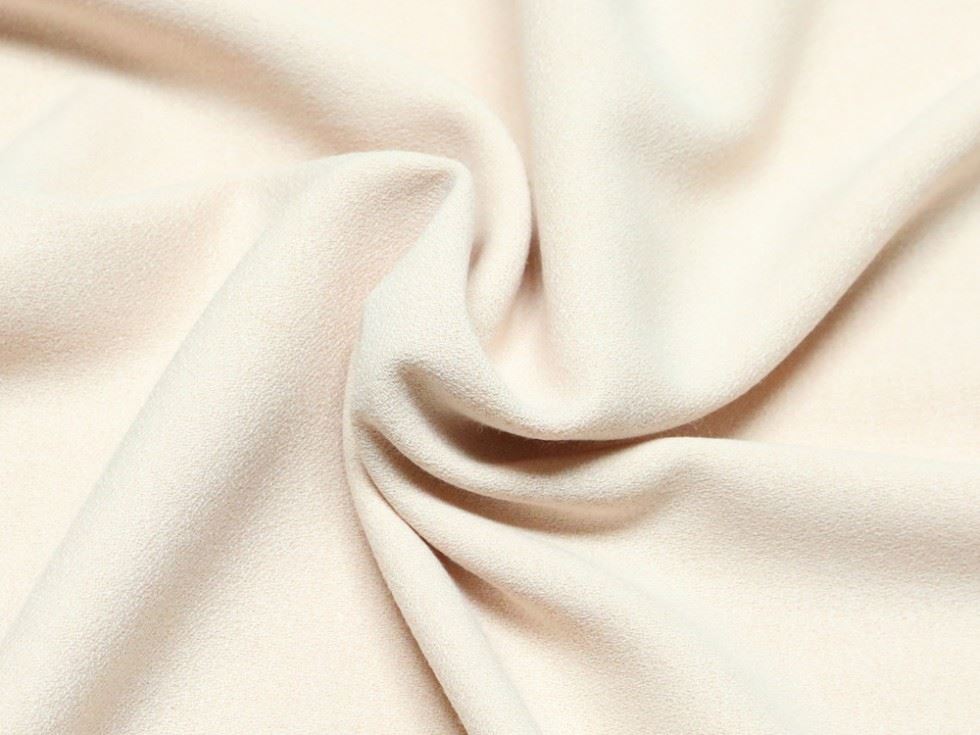 Peach Deadstock Viscose Stretch Woven Crepe Fabric
