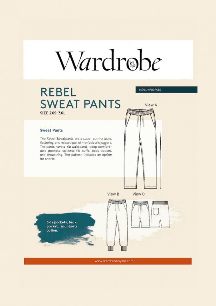 Wardrobe By Me Paper Sewing Pattern Rebel Sweat Pants