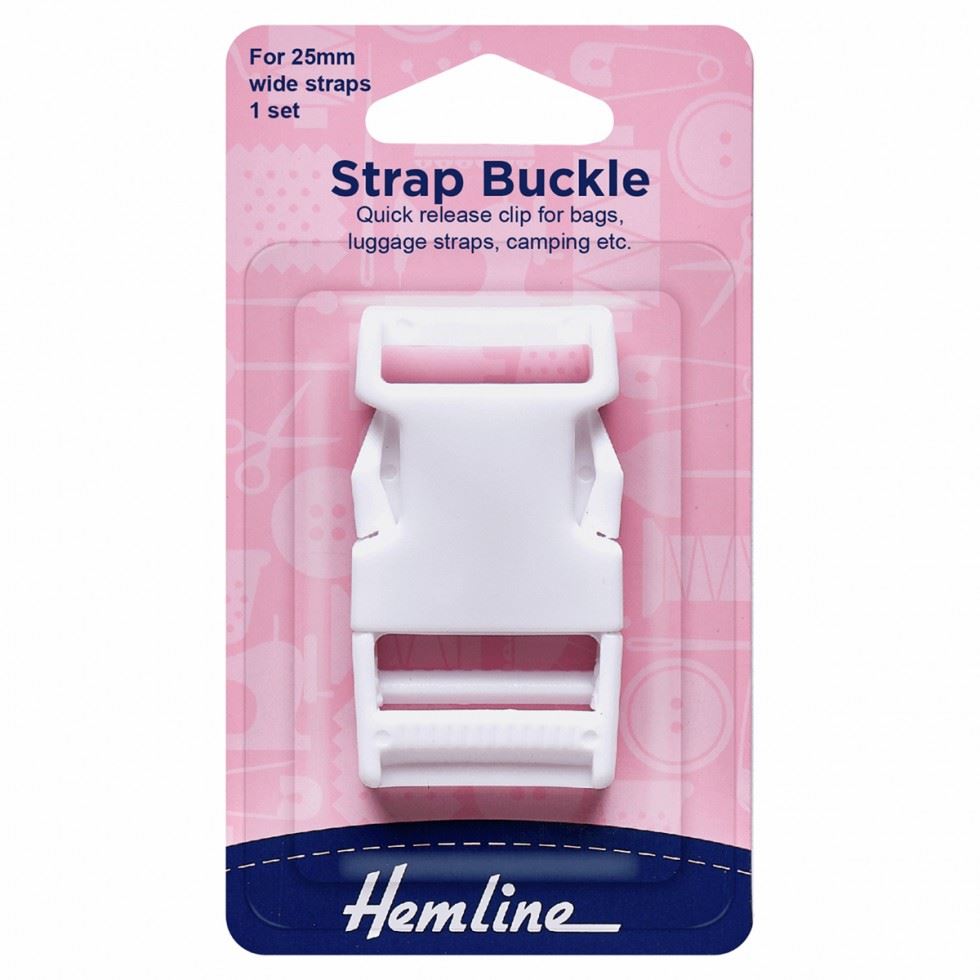 Hemline White Bag Strap Buckle