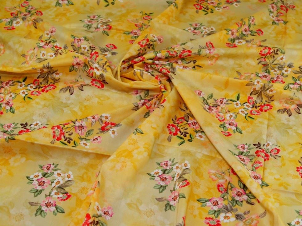 John Louden Yellow Cotton Lawn Fabric