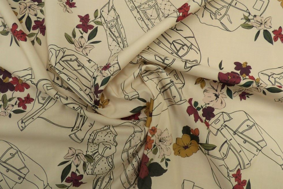 Lady Mcelroy Cream Marlie Cotton Lawn Fabric