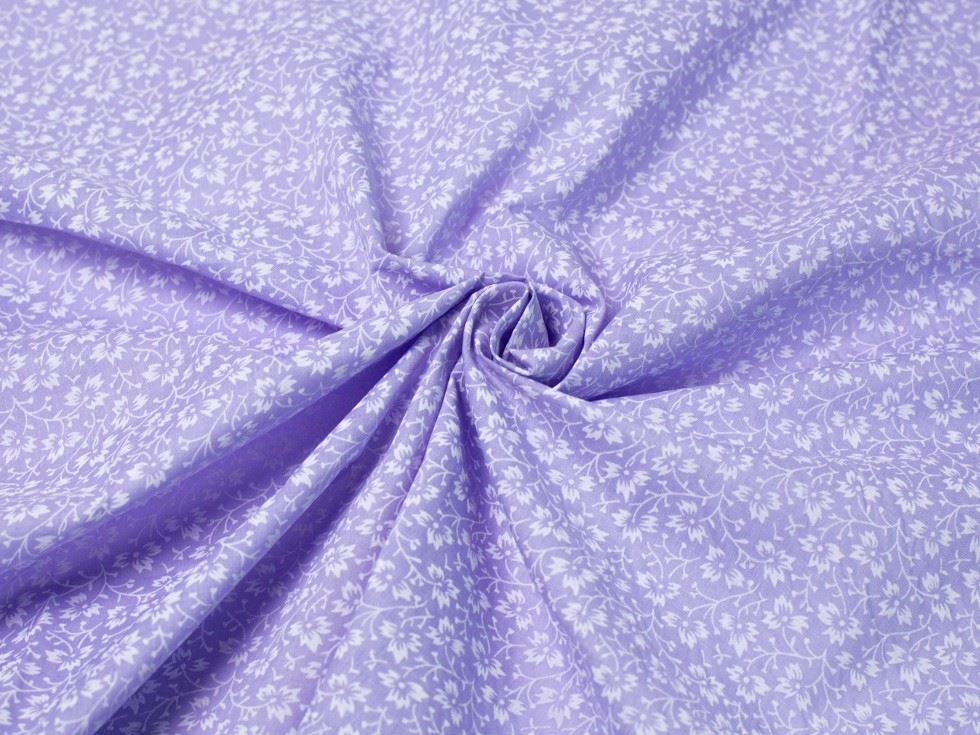 Minerva Core Range Lilac Printed Polycotton Fabric