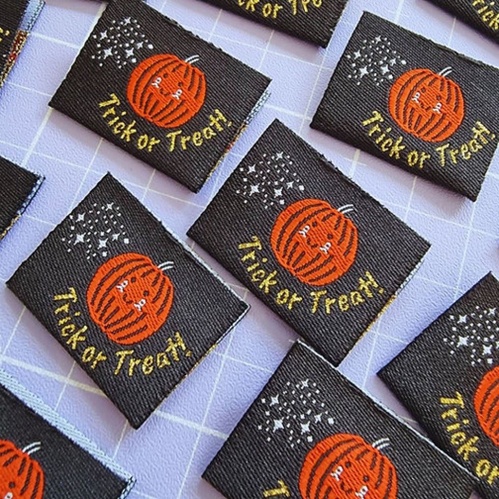 Sew Anonymous Trick Or Treat Metallic Woven Labels
 
