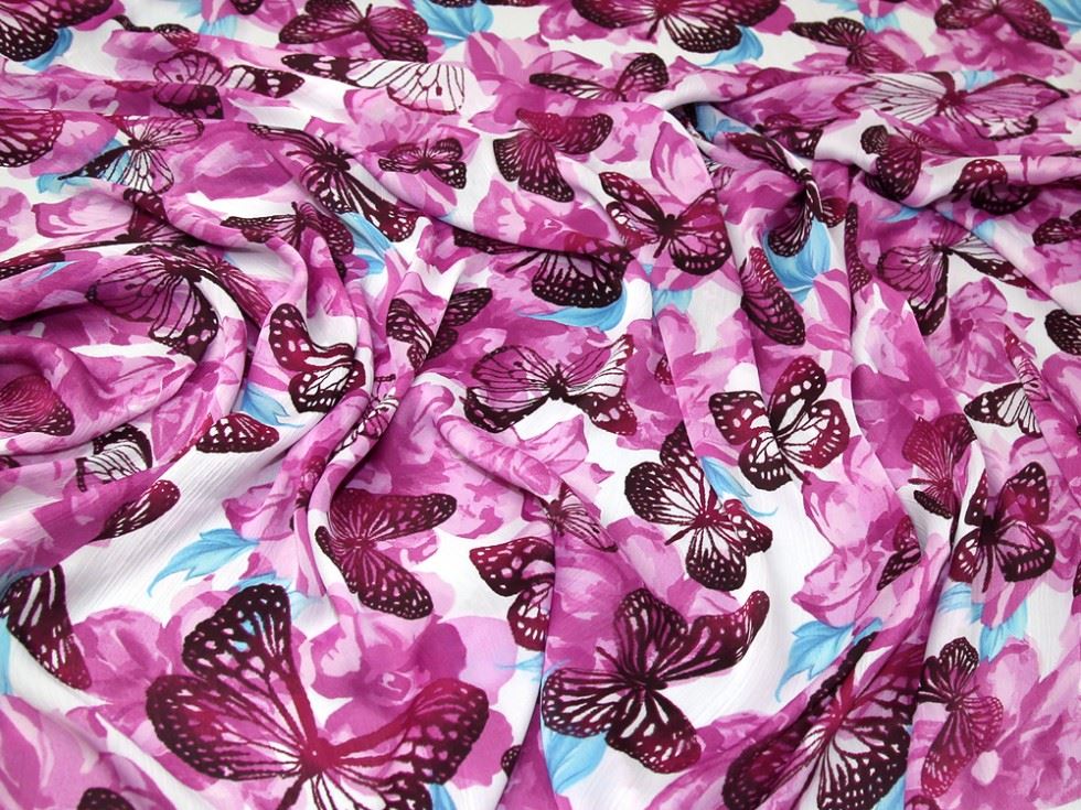 Pink Deadstock Crinkle Satin Fabric