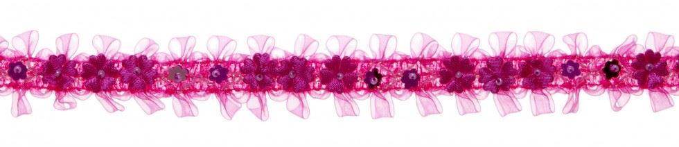 Simplicity Hot Pink Floral Braid Trim