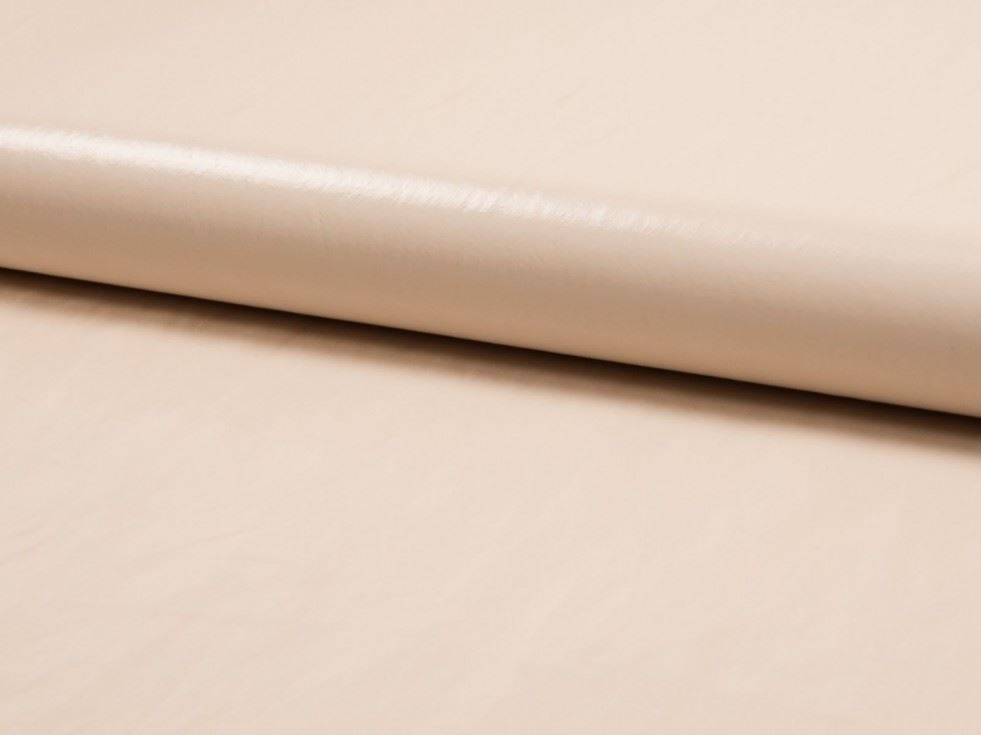 Deadstock Creased PU Vinyl Fabric Cream
 