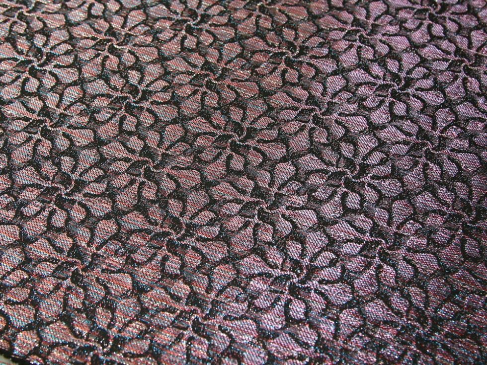 Pink Deadstock Metallic Woven Brocade Fabric