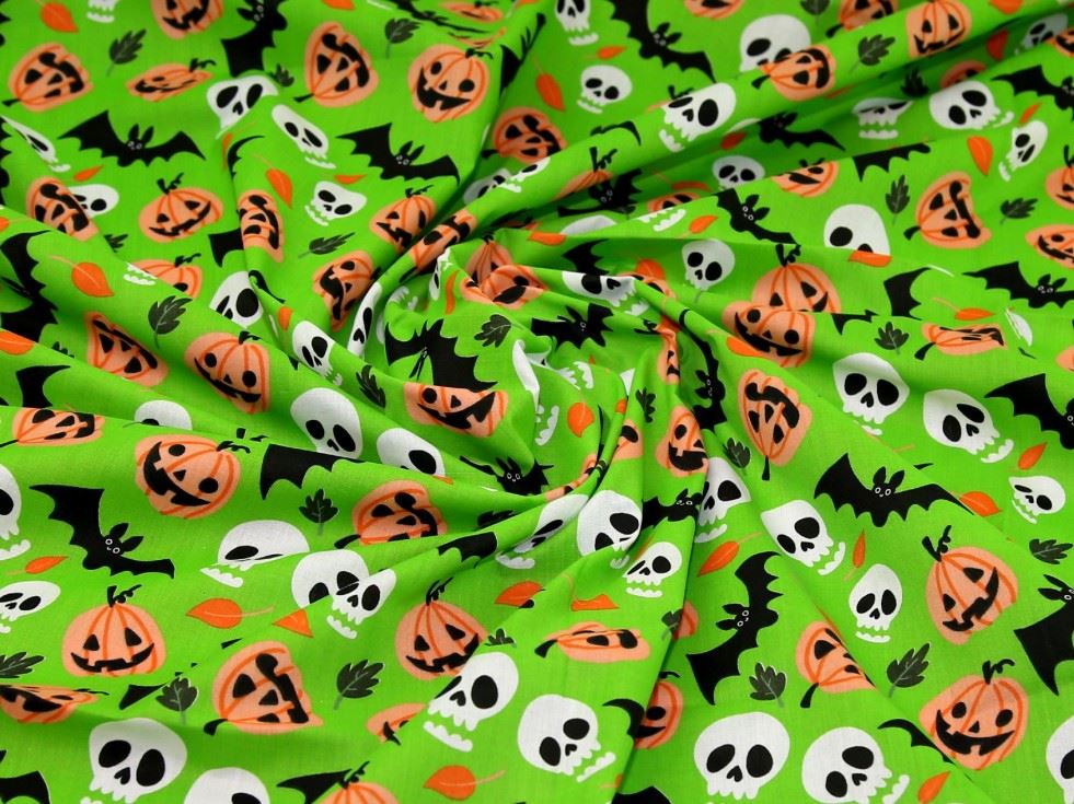 Printed Polycotton Fabric Lime
 
