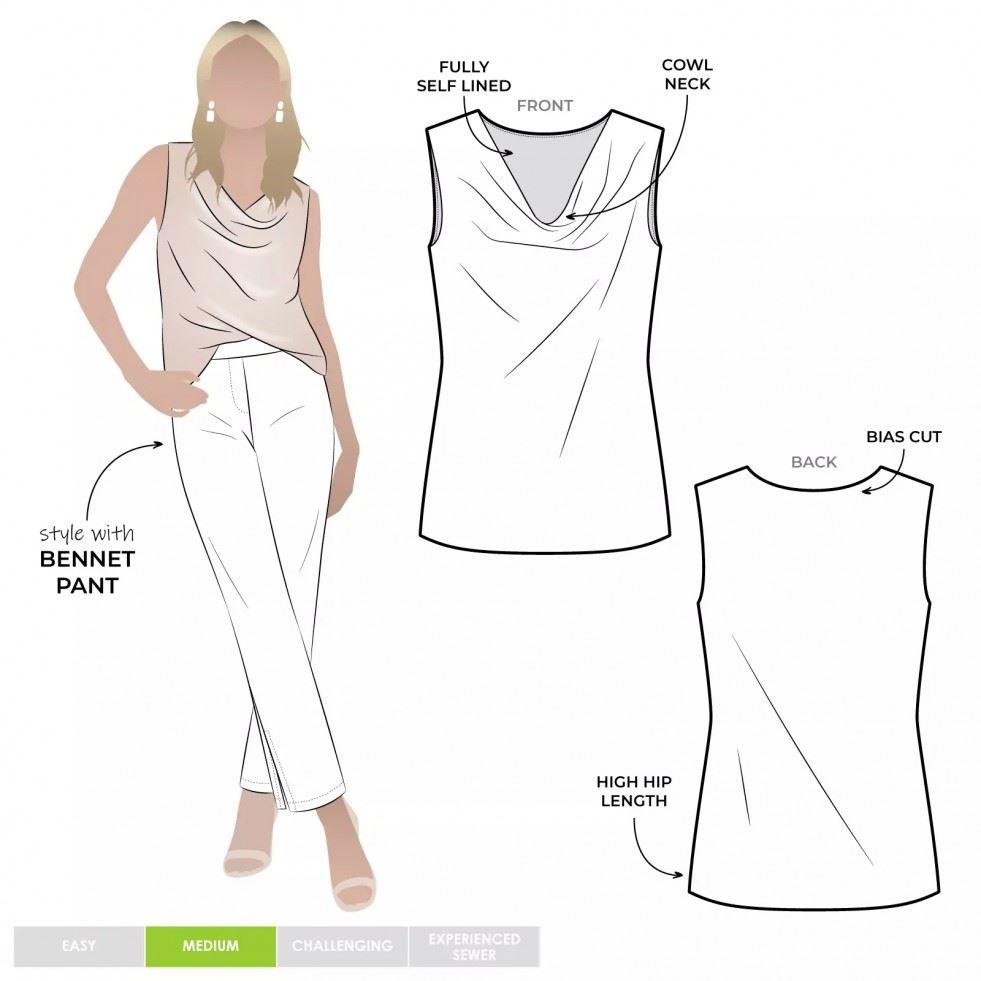 Style Arc Sewing Pattern Monroe Top
