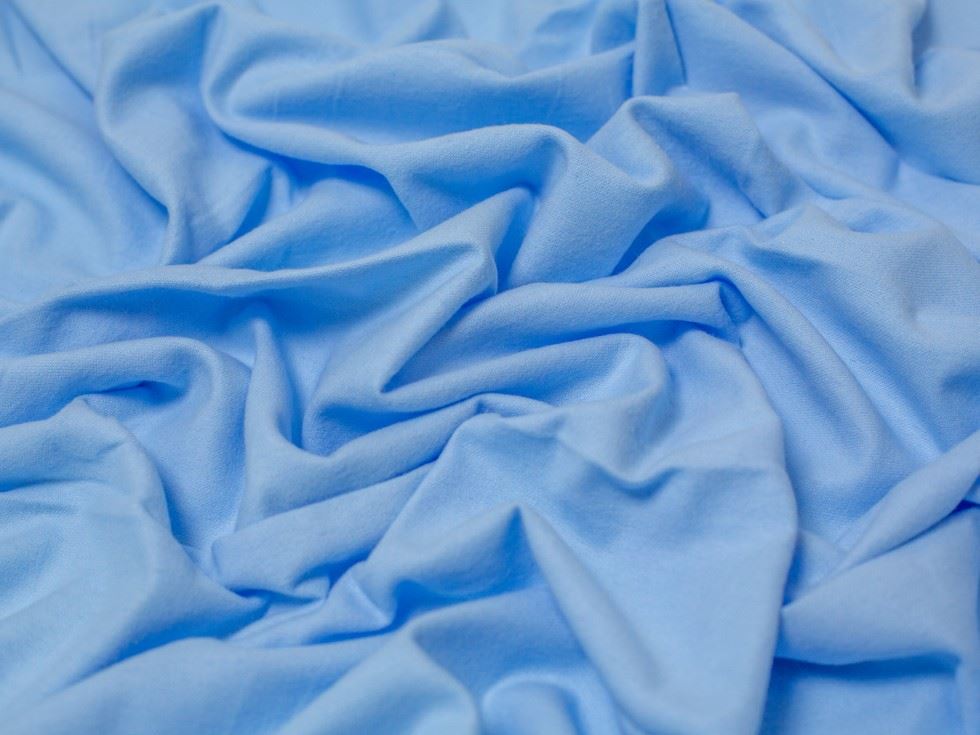 Minerva Core Range Light Cotton Flannel Fabric Pale Blue