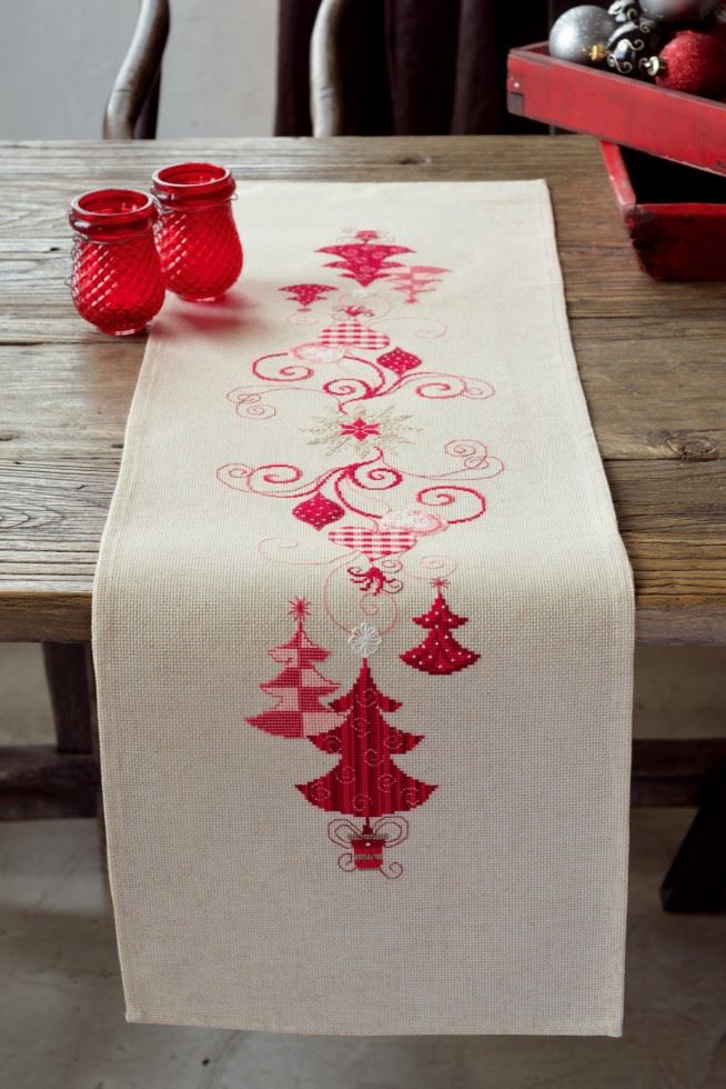 Vervaco Embroidery Kit Table Runner Christmas Decs
