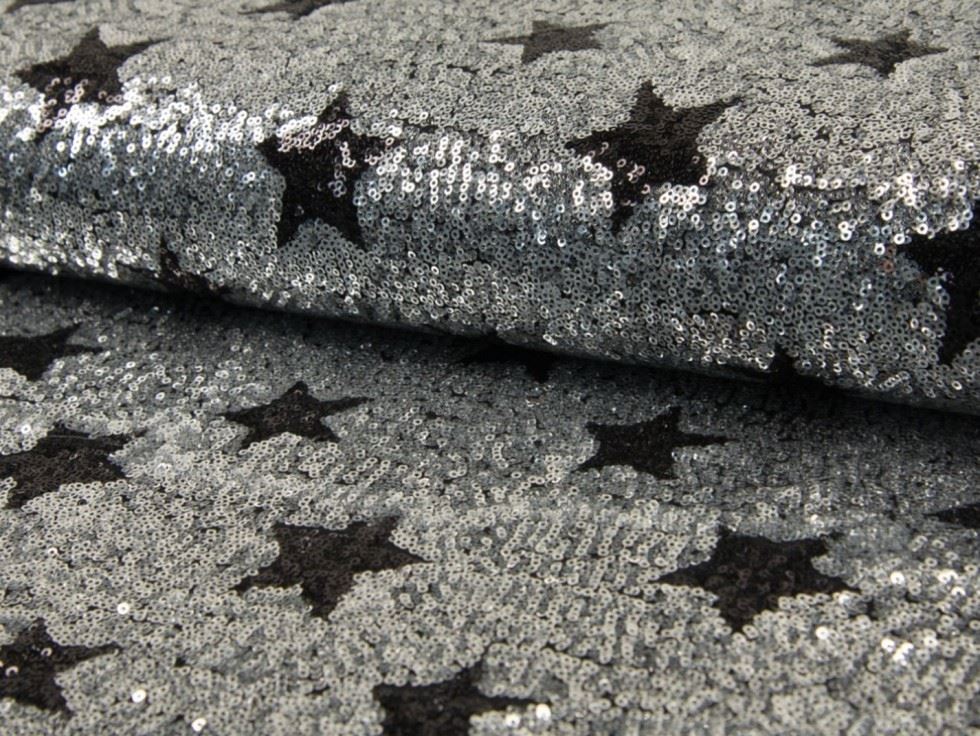 Deadstock Sequin Mesh Fabric Silver
 