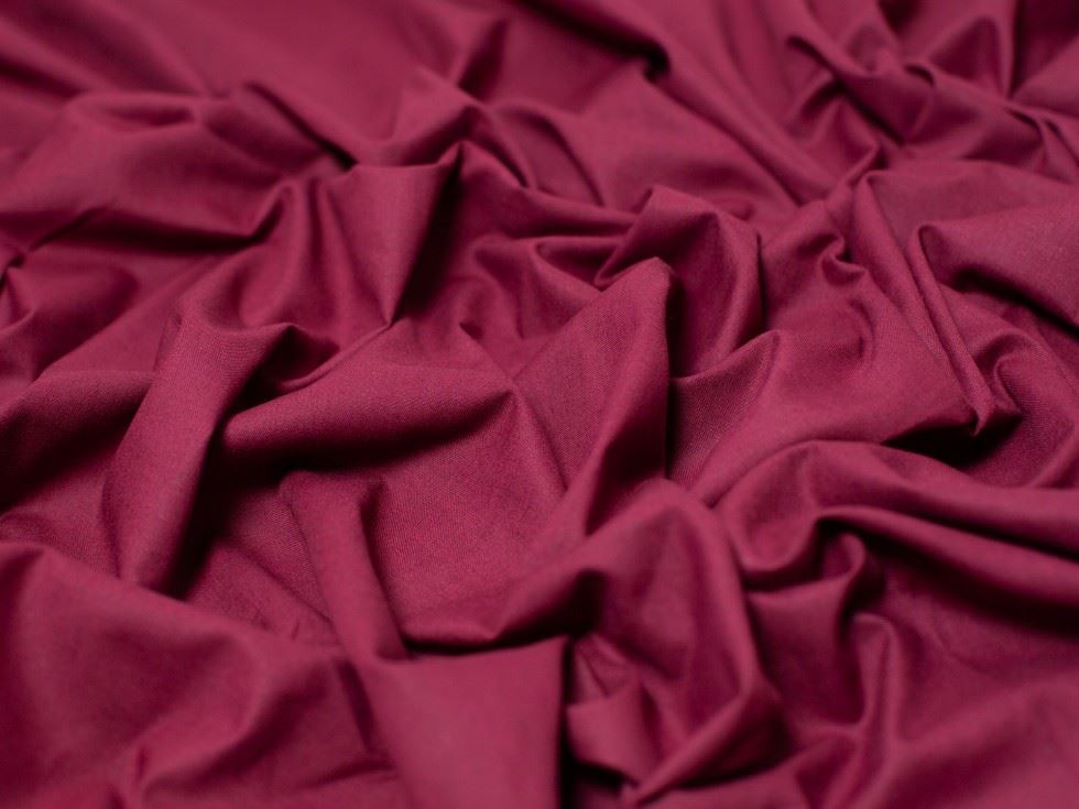 Minerva Core Range Wine Polycotton Sheeting Fabric