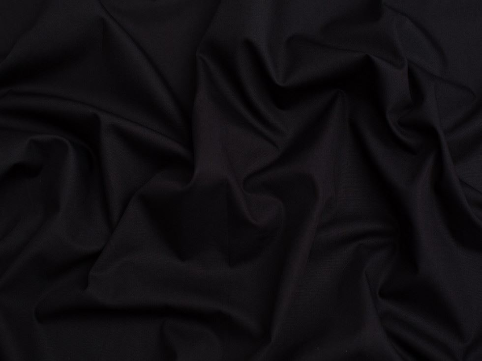 Minerva Core Range Premium Smooth 100% Cotton Poplin Fabric Black
 