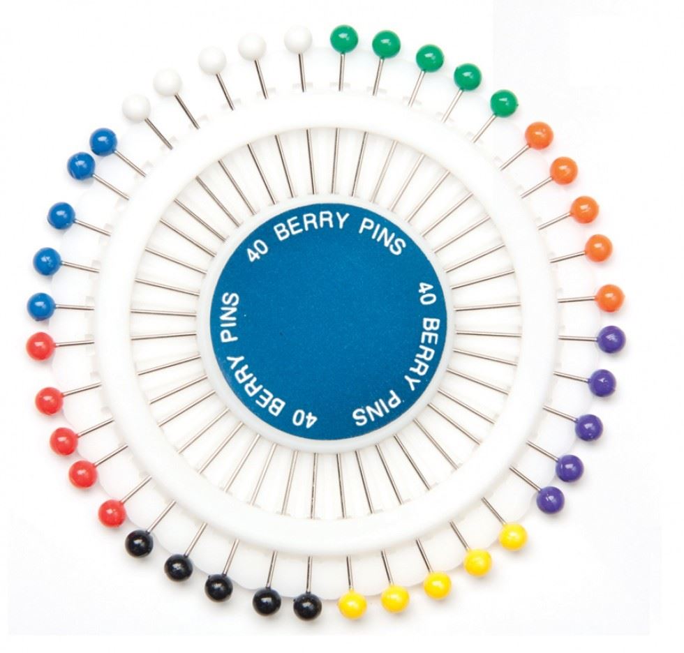 Hemline Nickel Berry Pins Multicoloured