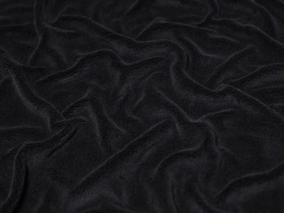 Minerva Core Range Black Super Soft Plush Cuddle Fleece Fabric