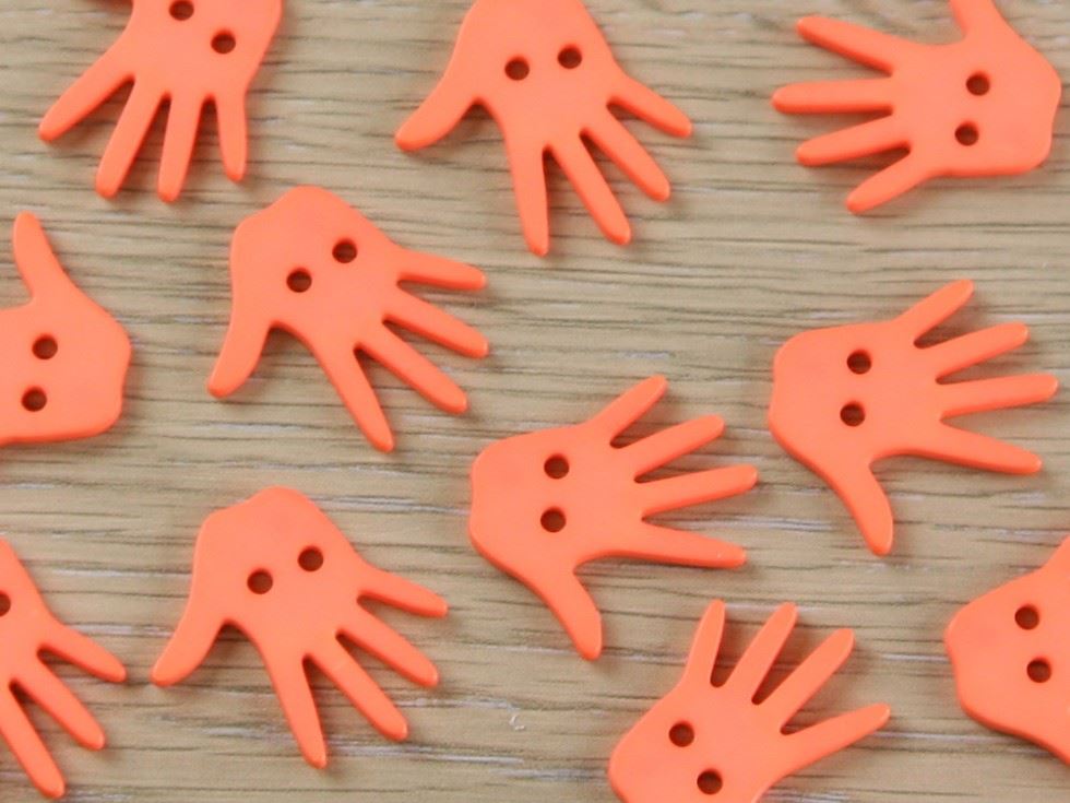 Dill Neon Hands Buttons (Value Pack) Orange
 