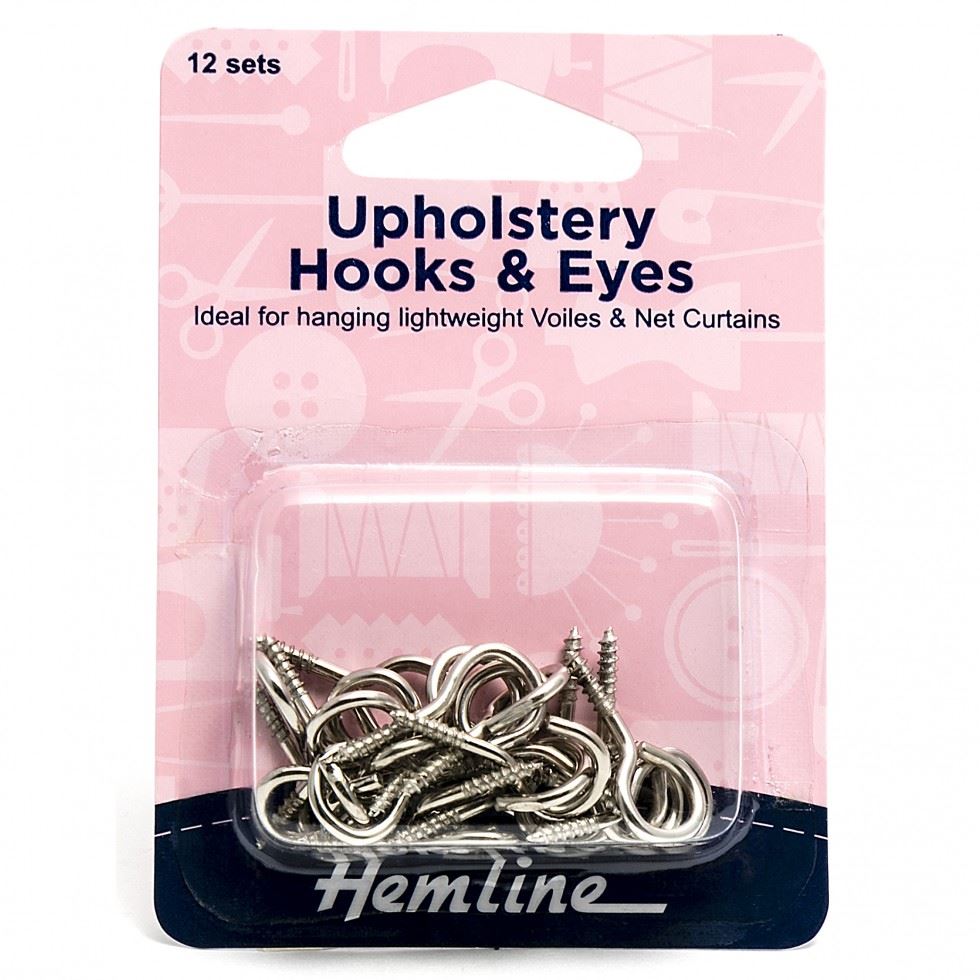 Hemline Curtain Hooks & Eyes