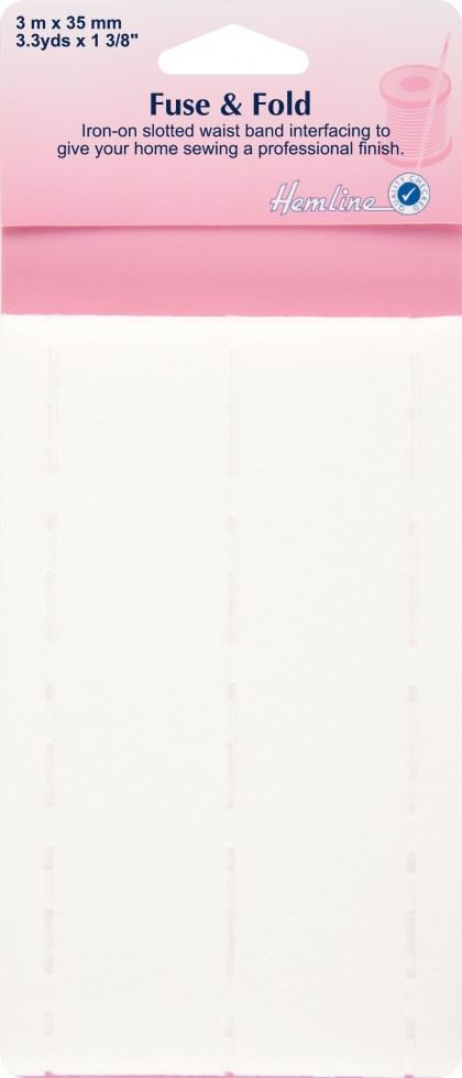 Hemline White Fuse & Fold Waistband Interfacing