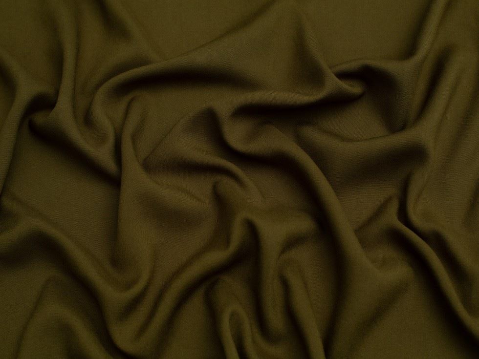 Minerva Core Range Viscose Poplin Fabric Olive Green
 