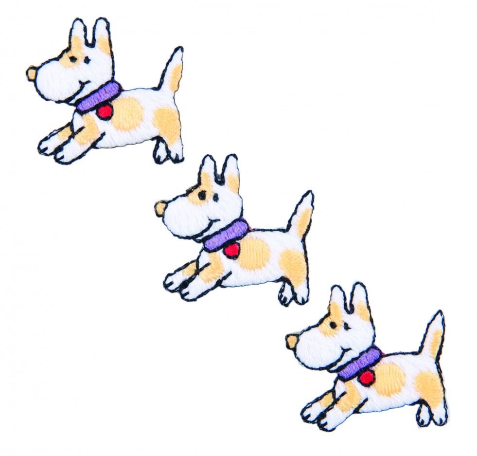 Craft Factory Patch Motif Three Dogs