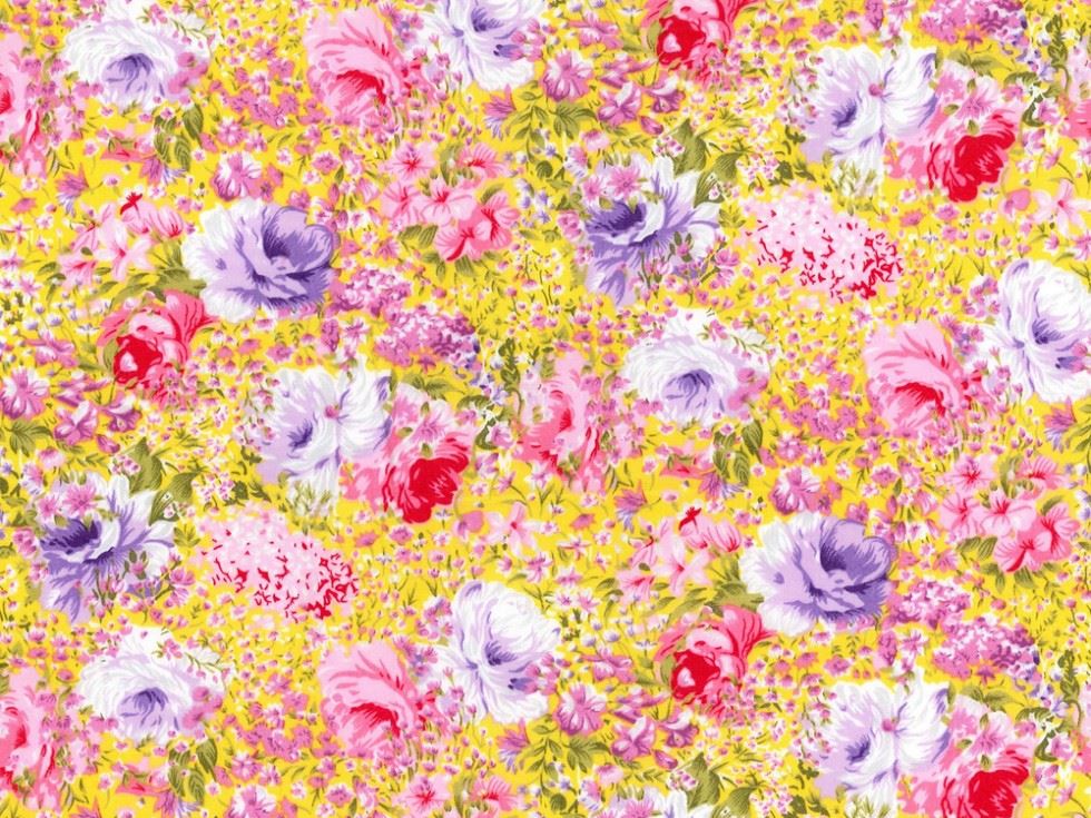 Rose And Hubble Sunshine Yellow 100% Cotton Poplin Fabric