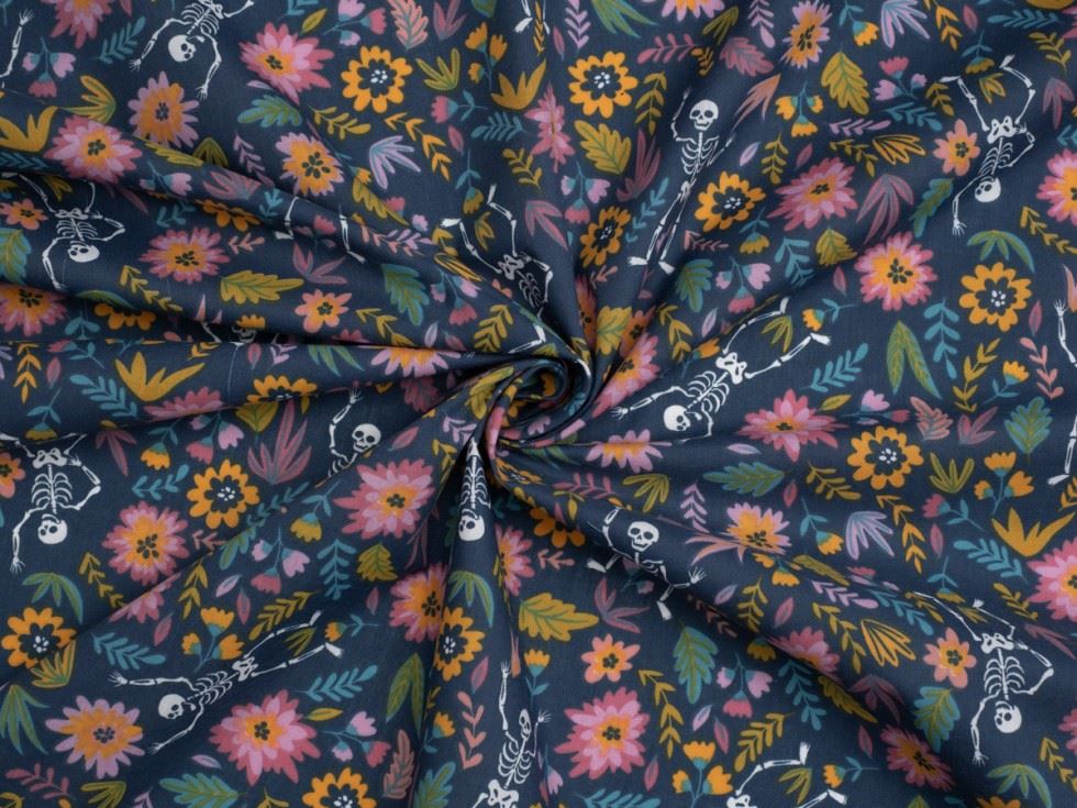 Printed Polycotton Fabric Blue
 
