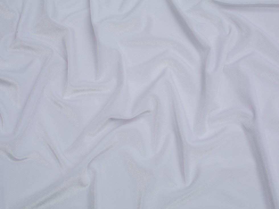 Minerva Core Range White Panne Velvet Stretch Knit Fabric