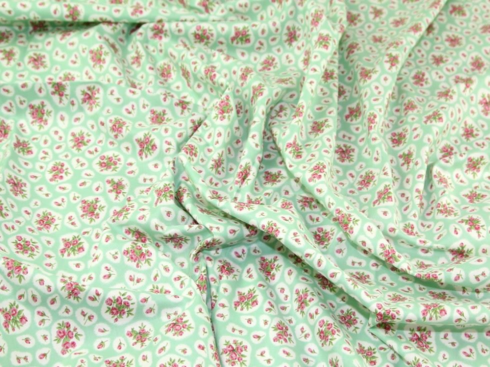 Cotton Lawn Fabric Mint Green